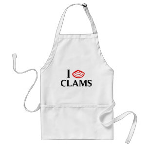 I Love Clams Standard Apron