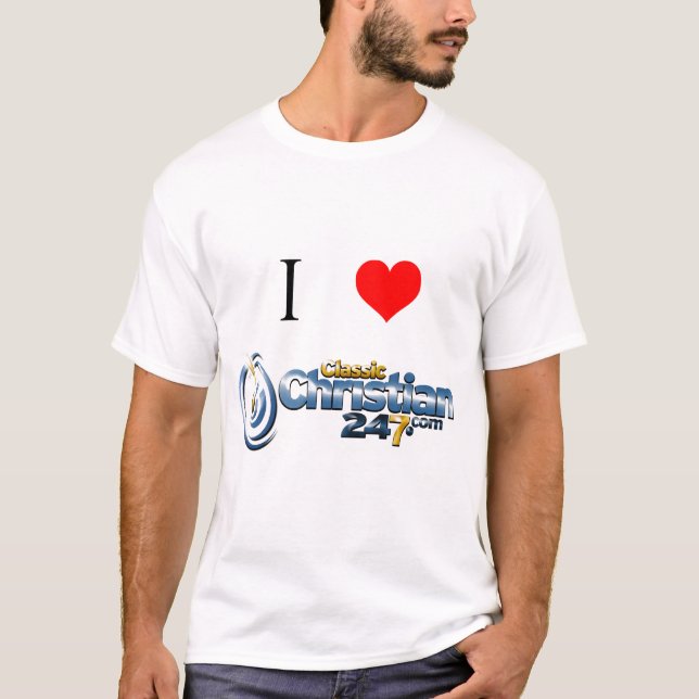 I Love ClassicChristian247.com - T-shirt (Front)