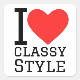 I love classy style square sticker