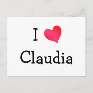 I Love Claudia Postcard