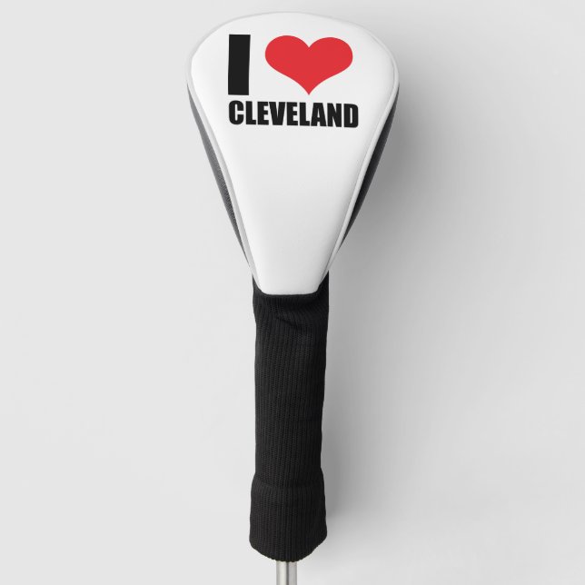 I love Cleveland  Golf Head Cover (Front)