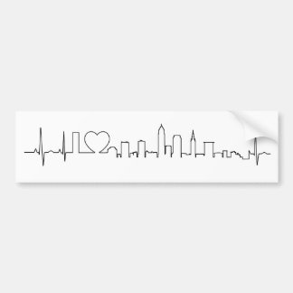 I love Cleveland in an extraordinary ecg style Bumper Sticker