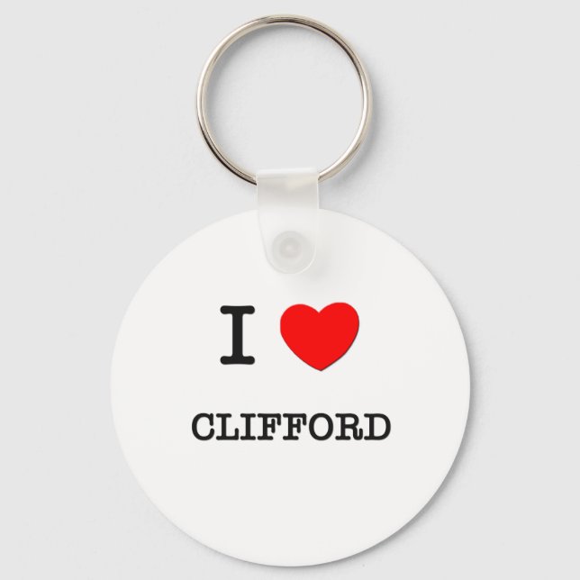 I Love Clifford Key Ring (Front)