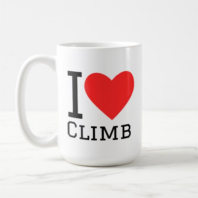 I love climb coffee mug (Left)