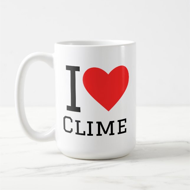 I love clime coffee mug (Left)