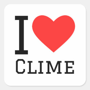 I love clime square sticker