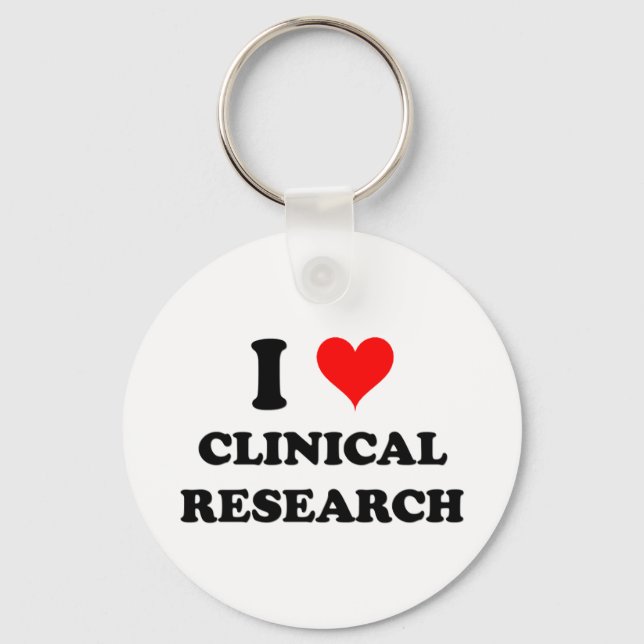 I Love Clinical Research Key Ring (Front)