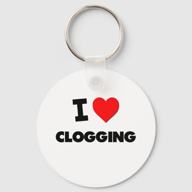 I love Clogging Key Ring (Front)