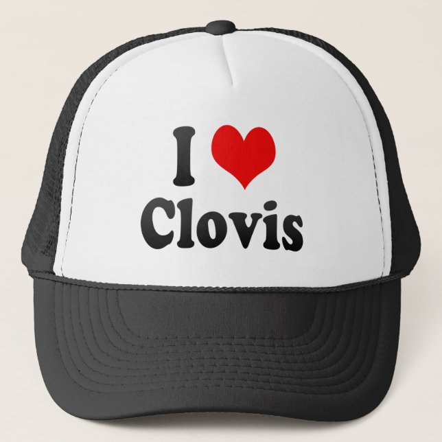 I Love Clovis, United States Trucker Hat (Front)