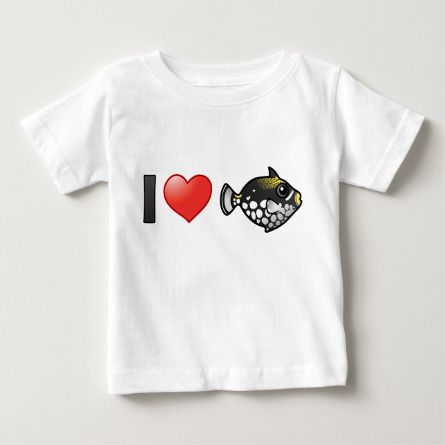 I Love Clown Triggerfish Baby T-Shirt (Front)