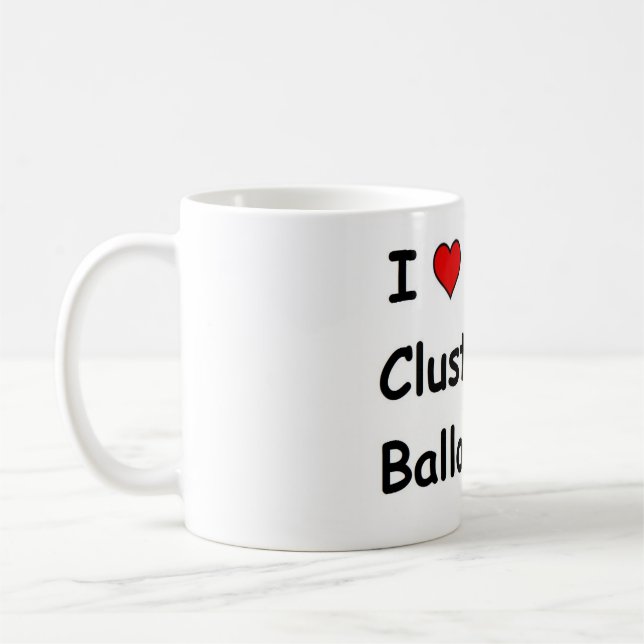 I Love Cluster Ballooning Coffee Mug (Left)
