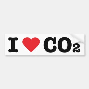 I Love CO2 Bumper Sticker