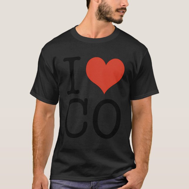 I Love Co Colorado Usa American T-Shirt (Front)