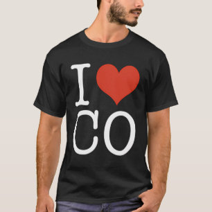 I Love Co Colorado Usa American T-Shirt