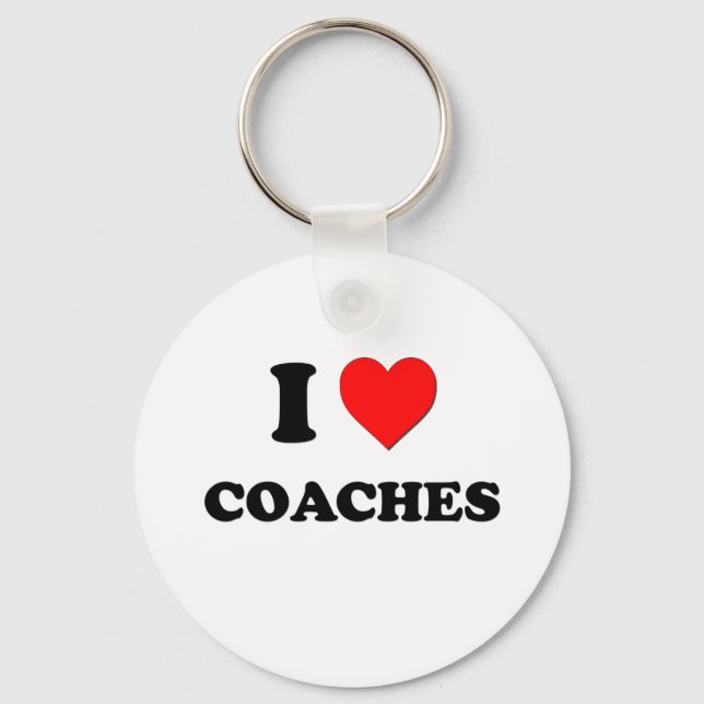 I love Coaches Key Ring (Front)
