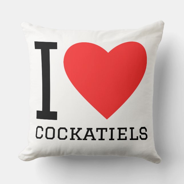 I love cockatiels cushion (Front)