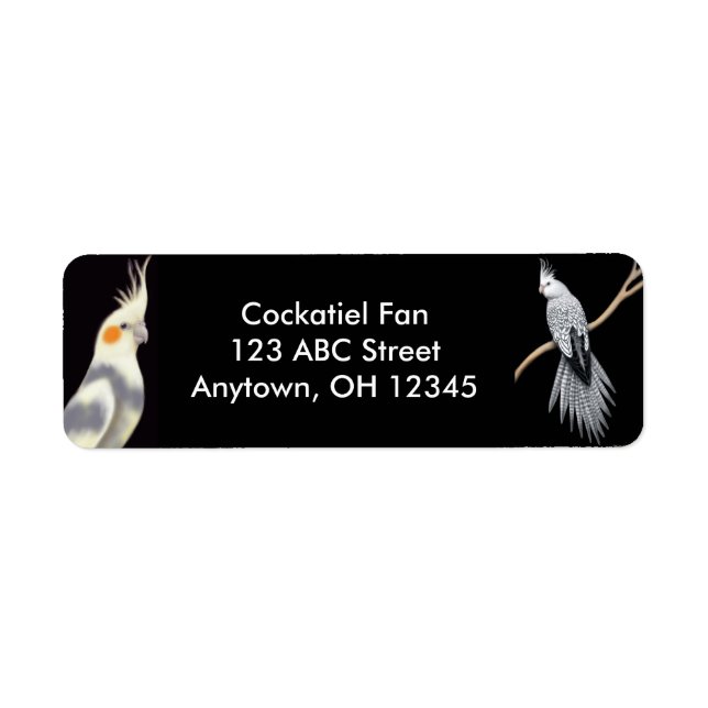 I Love Cockatiels Label Return Address Label (Front)