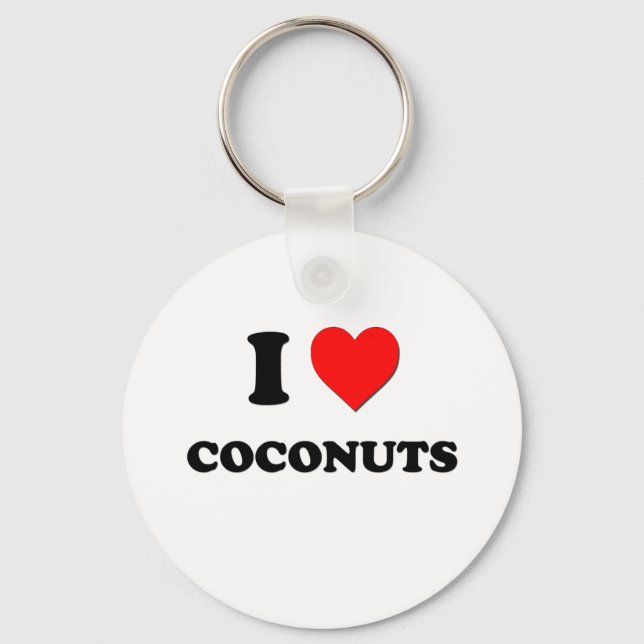 I love Coconuts Key Ring (Front)