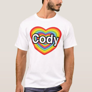 I love Cody: rainbow heart T-Shirt