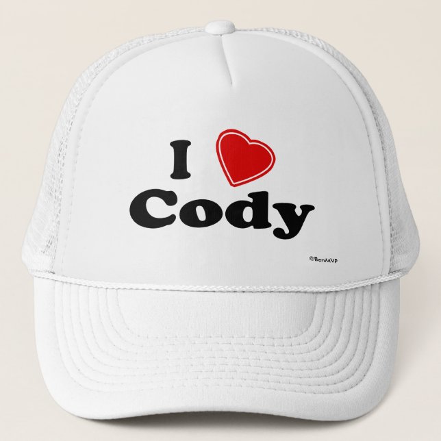 I Love Cody Trucker Hat (Front)