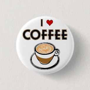 I Love Coffee 3 Cm Round Badge