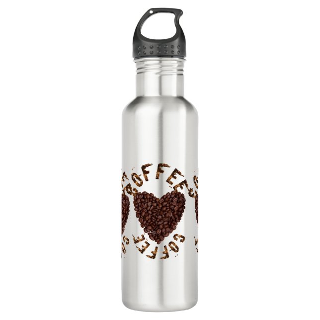 I love coffee  710 ml water bottle (Front)