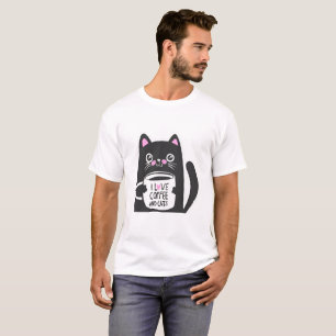 I love coffee and cats - Choose background color T-Shirt