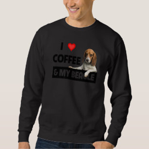 I Love Coffee And My Beagle Dog Mum Dad Pet Parent Sweatshirt