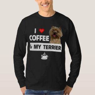 I Love Coffee and My Cairn Terrier Dog Mum Dad Caf T-Shirt