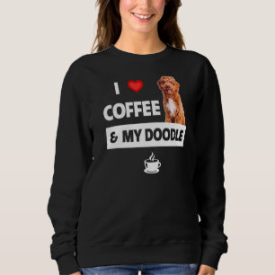 I Love Coffee And My Golden Doodle Dog Mum Dad Pet Sweatshirt