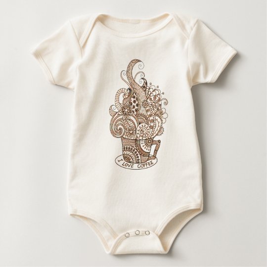I Love Coffee Baby Bodysuit