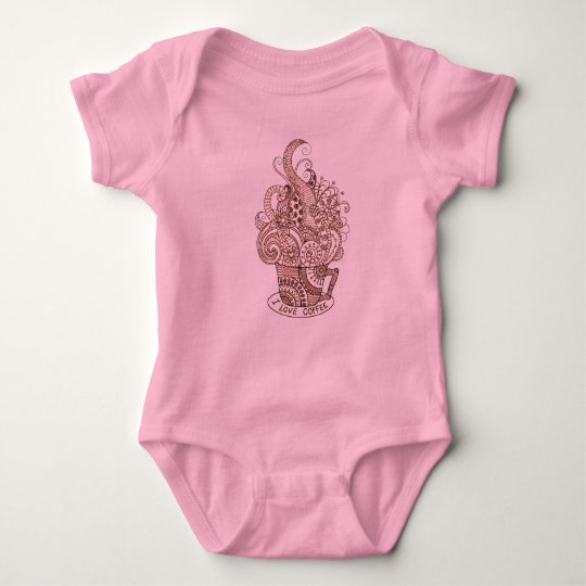I Love Coffee Baby Bodysuit