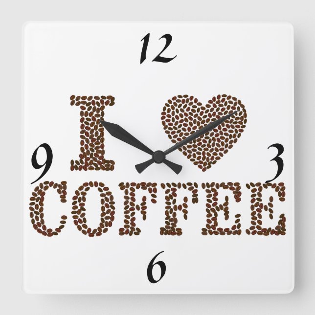 I Love Coffee Clock (Front)