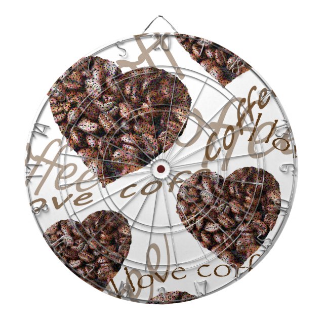 I Love Coffee!! Dartboard (Front)