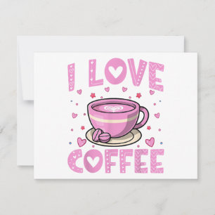 I Love Coffee - Funny Coffee Drinker Caffeine Addi Holiday Card