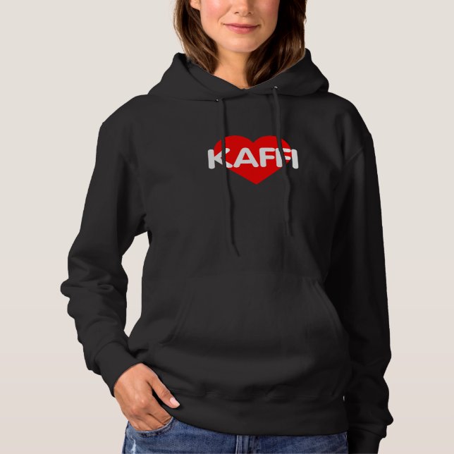 I Love Coffee - Kaffi Hoodie (Front)