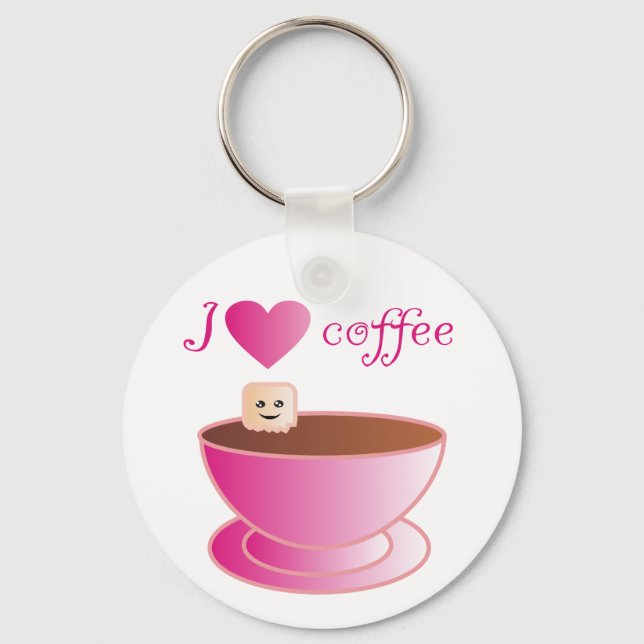 I love Coffee Key Ring (Front)