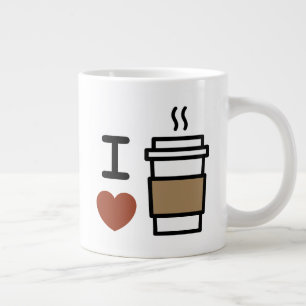 I Love Coffee Large Coffee Mug