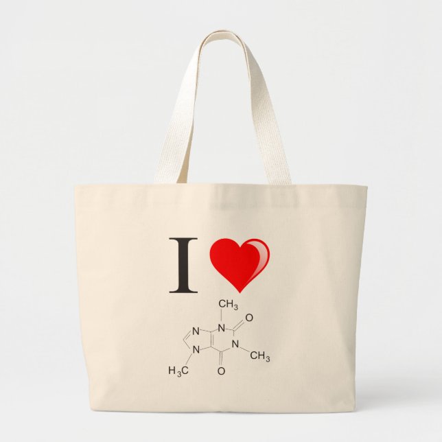 I love coffee large tote bag (Front)