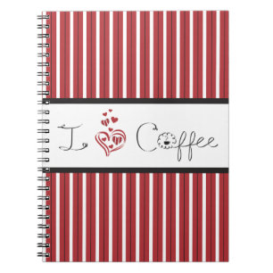 I Love Coffee Letter Art Notebook