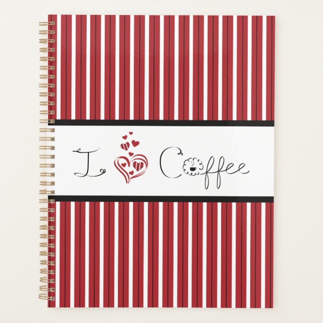 I Love Coffee Letter Art Planner (Front)