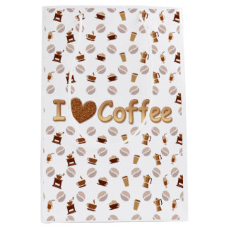 I love coffee medium gift bag
