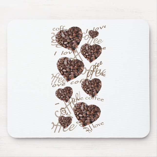 I Love Coffee!! Mouse Pad (Front)