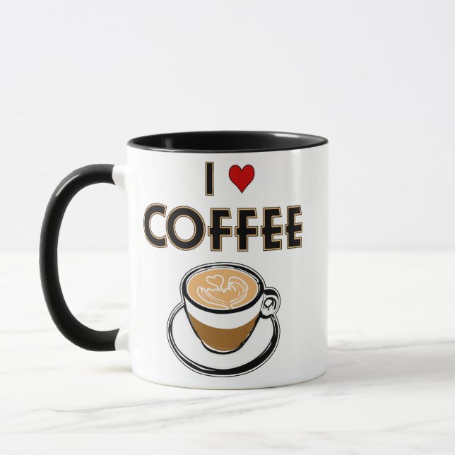 I Love Coffee Mug (Left)