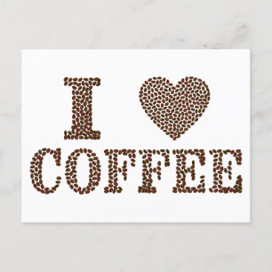 I love coffee postcard