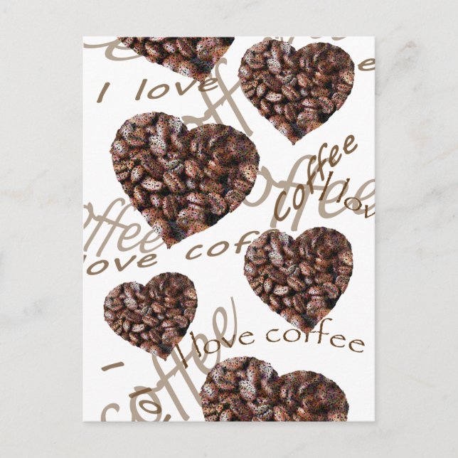 "I Love Coffee!" Postcard (Front)