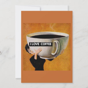 I love coffee retro announcement