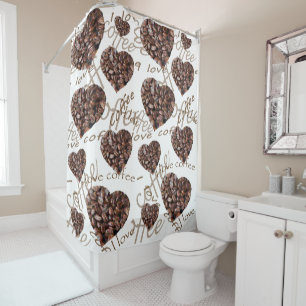I Love Coffee Shower Curtain
