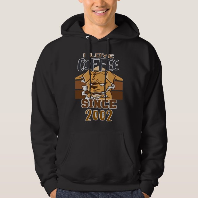 I love coffee since 2002 hoodie (Front)