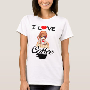 i love coffee t-shirt Design 